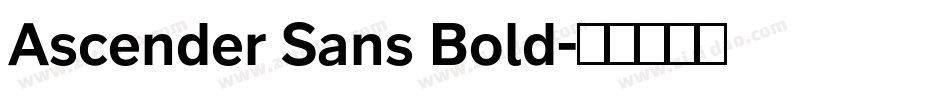 Ascender Sans Bold字体转换